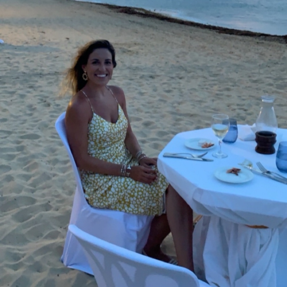 Lulu's Yellow and White Patterned Dress